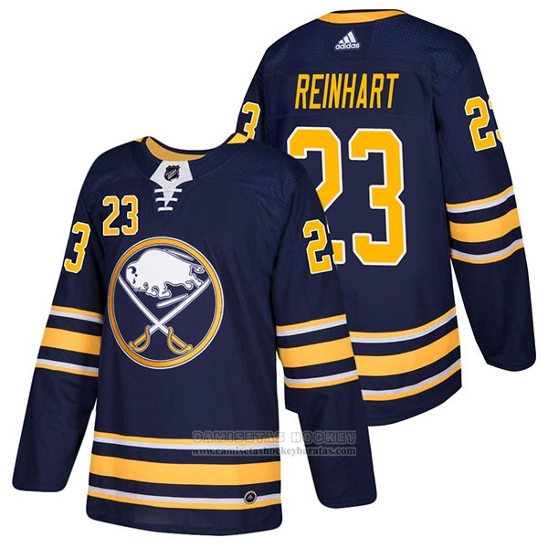 Camiseta Hockey Buffalo Sabres 23 Sam Reinhart Primera Autentico 2018 Azul